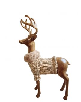 STOJĄCY RENIFER / JELEŃ - w sweterku model II
