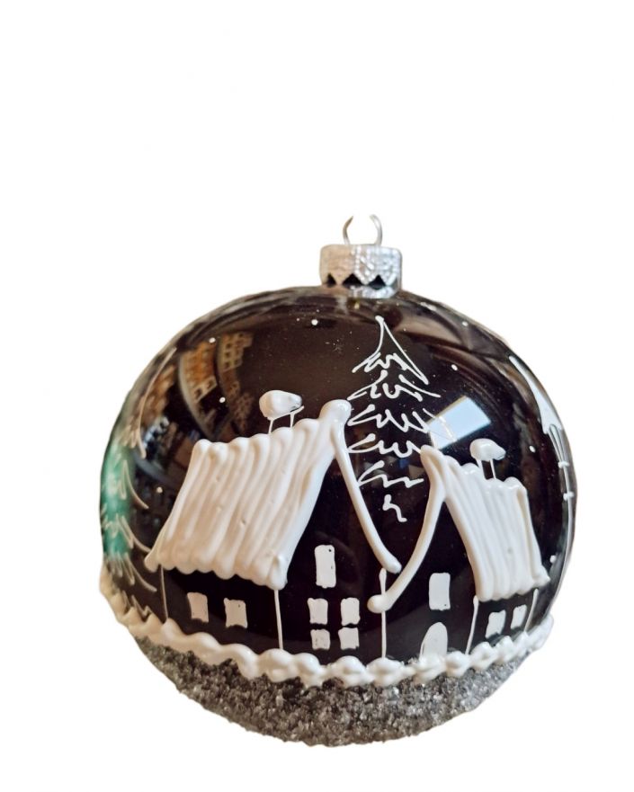 OZDOBA ŚWIĄTECZNA - DUŻA BOMBKA 120 mm PEJZAŻ model XXVIIIa