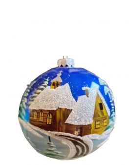OZDOBA ŚWIĄTECZNA - DUŻA BOMBKA 120 mm PEJZAŻ model XVa