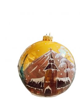 OZDOBA ŚWIĄTECZNA - DUŻA BOMBKA 120 mm PEJZAŻ model IIa
