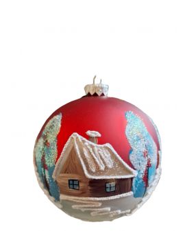OZDOBA ŚWIĄTECZNA - DUŻA BOMBKA 120 mm PEJZAŻ model VIIIa