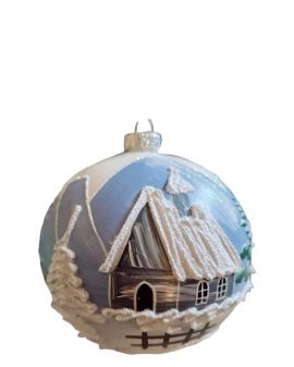 OZDOBA ŚWIĄTECZNA - DUŻA BOMBKA 120 mm PEJZAŻ model XXVa