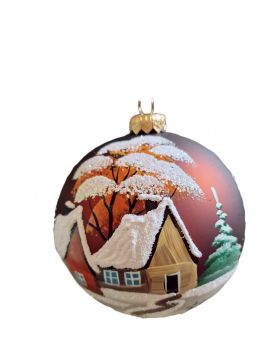 OZDOBA ŚWIĄTECZNA - DUŻA BOMBKA 120 mm PEJZAŻ model XXXa