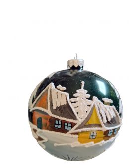 OZDOBA ŚWIĄTECZNA - DUŻA BOMBKA 120 mm PEJZAŻ model XXVIIIb