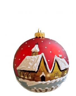 OZDOBA ŚWIĄTECZNA - DUŻA BOMBKA 120 mm PEJZAŻ model VIIIc