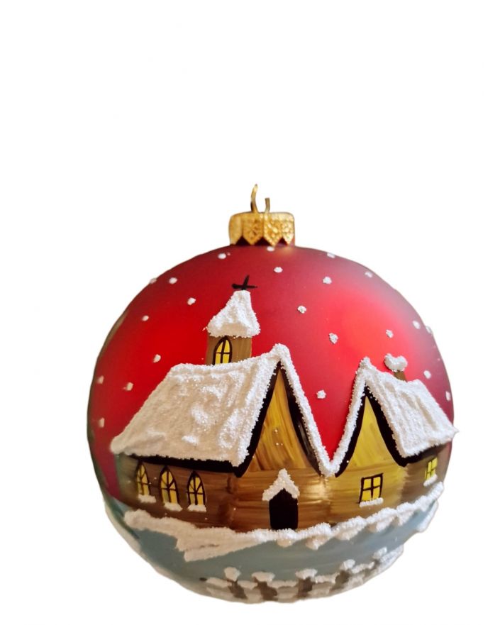 OZDOBA ŚWIĄTECZNA - DUŻA BOMBKA 120 mm PEJZAŻ model VIIIc