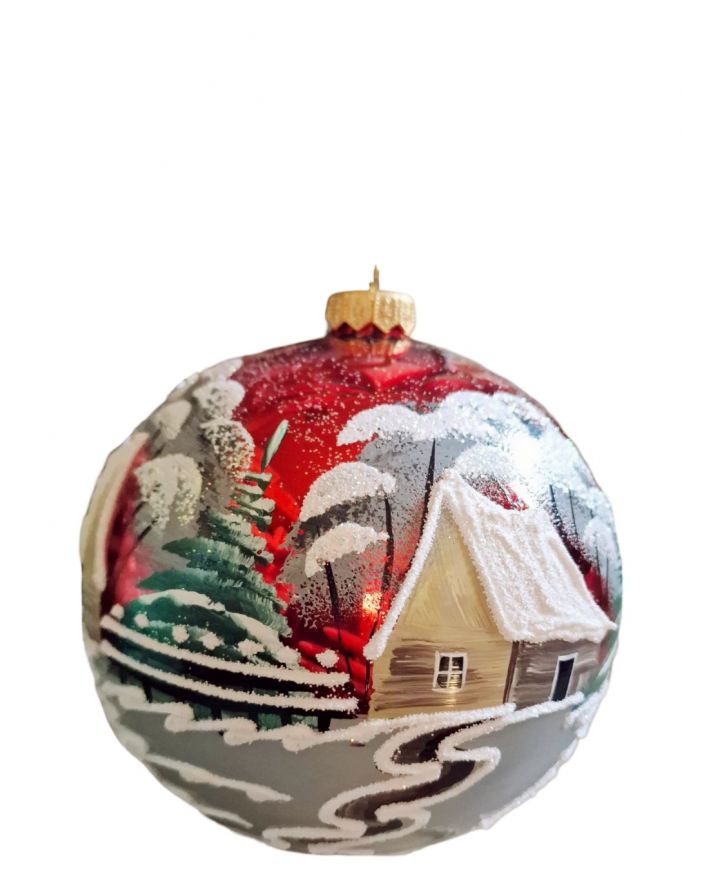 OZDOBA ŚWIĄTECZNA - DUŻA BOMBKA 150 mm PEJZAŻ model IIe
