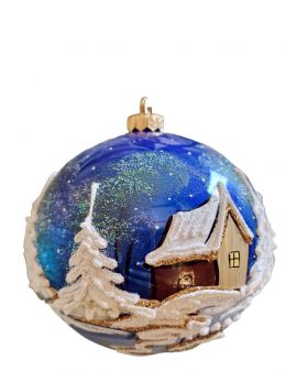 OZDOBA ŚWIĄTECZNA - DUŻA BOMBKA 150 mm PEJZAŻ model VIb