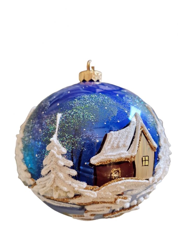 OZDOBA ŚWIĄTECZNA - DUŻA BOMBKA 150 mm PEJZAŻ model VIb
