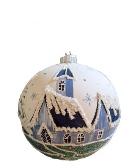 OZDOBA ŚWIĄTECZNA - DUŻA BOMBKA 150 mm PEJZAŻ model IIIa