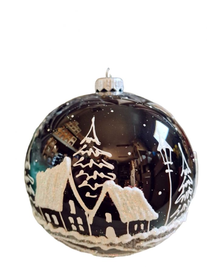 OZDOBA ŚWIĄTECZNA - DUŻA BOMBKA 150 mm PEJZAŻ model XIX