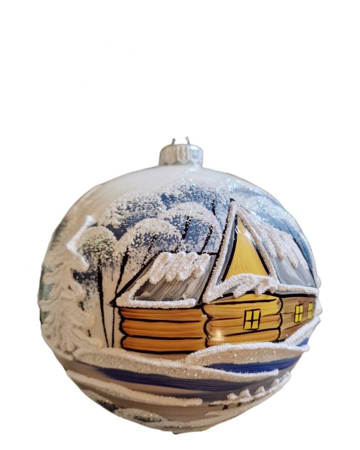 OZDOBA ŚWIĄTECZNA - DUŻA BOMBKA 150 mm PEJZAŻ model IIIb