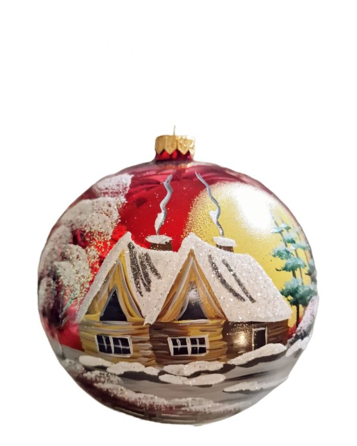 OZDOBA ŚWIĄTECZNA - DUŻA BOMBKA 150 mm PEJZAŻ model IIf