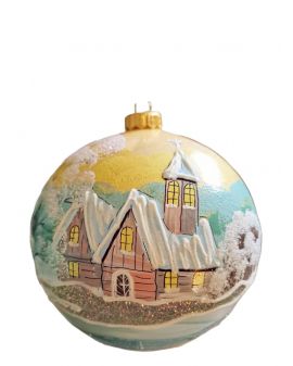 OZDOBA ŚWIĄTECZNA - DUŻA BOMBKA 150 mm PEJZAŻ model IIIc