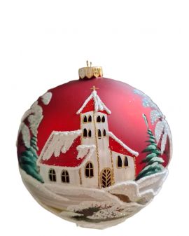 OZDOBA ŚWIĄTECZNA - DUŻA BOMBKA 150 mm PEJZAŻ model IIg