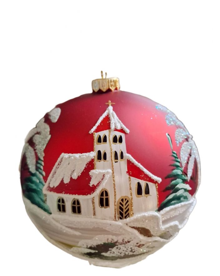 OZDOBA ŚWIĄTECZNA - DUŻA BOMBKA 150 mm PEJZAŻ model IIg