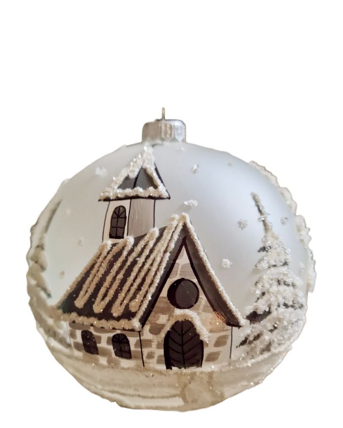 OZDOBA ŚWIĄTECZNA - DUŻA BOMBKA 150 mm PEJZAŻ model XVIIa