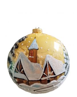 OZDOBA ŚWIĄTECZNA - DUŻA BOMBKA 150 mm PEJZAŻ model IIId