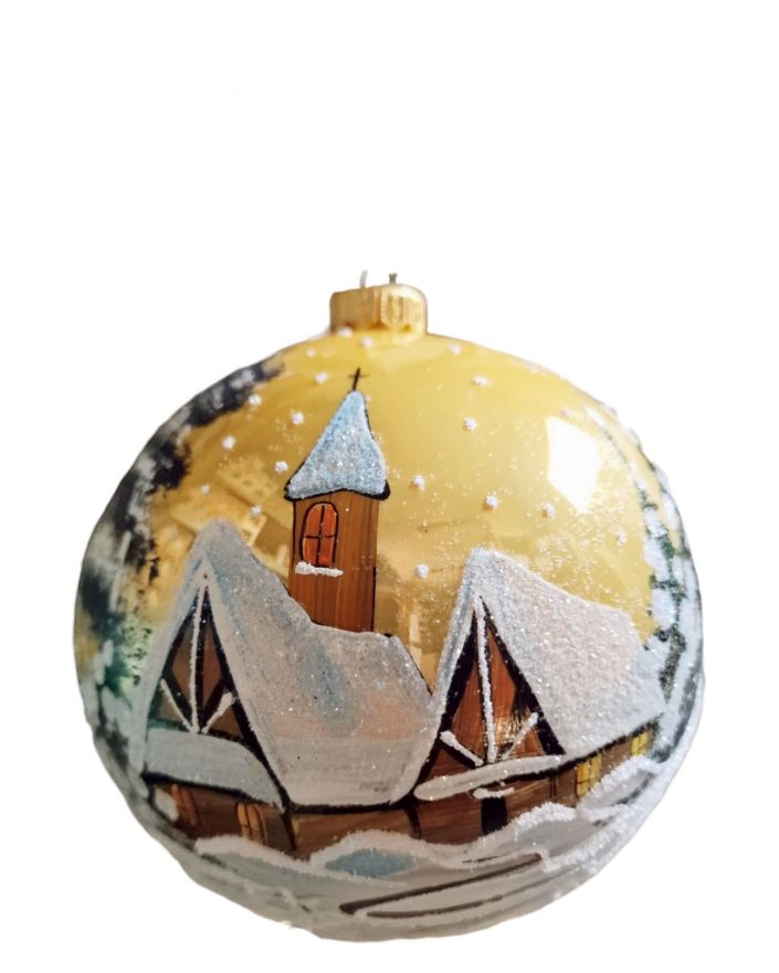 OZDOBA ŚWIĄTECZNA - DUŻA BOMBKA 150 mm PEJZAŻ model IIId