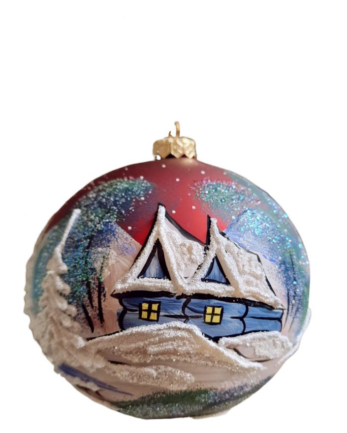 OZDOBA ŚWIĄTECZNA - DUŻA BOMBKA 150 mm PEJZAŻ model IIh