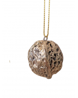 OZDOBA ŚWIĄTECZNA - ZAWIESZKA BOMBKA - ORZECH