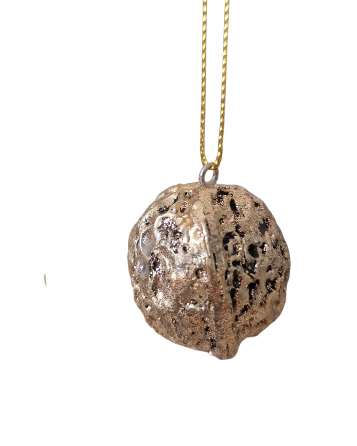 OZDOBA ŚWIĄTECZNA - ZAWIESZKA BOMBKA - ORZECH