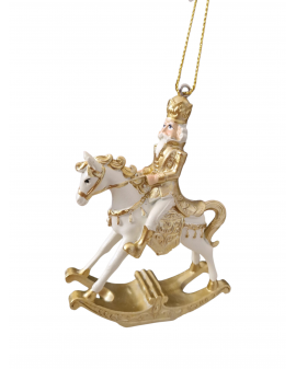 OZDOBA ŚWIĄTECZNA - ZAWIESZKA BOMBKA - KOŃ NA BIEGUNACH model IXa