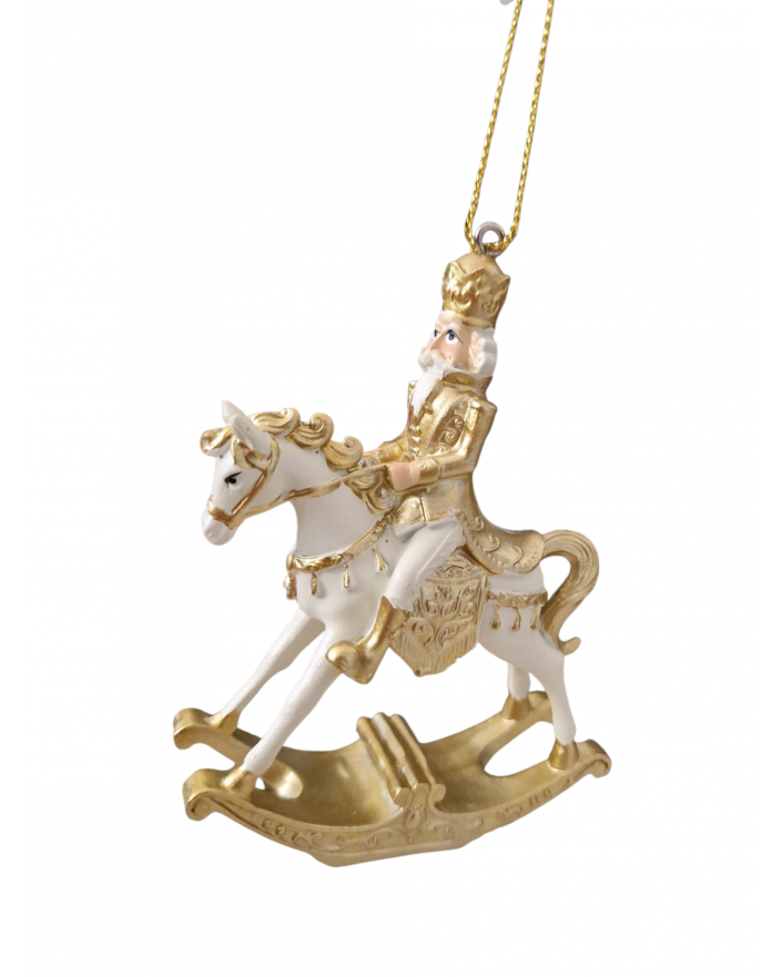 OZDOBA ŚWIĄTECZNA - ZAWIESZKA BOMBKA - KOŃ NA BIEGUNACH model IXa