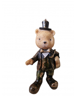 OZDOBA ŚWIĄTECZNA - ZAWIESZKA BOMBKA - MIŚ NIEDŹWIEDŹ Z ZEGAREM model I