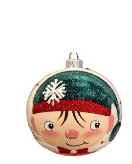 OZDOBA ŚWIĄTECZNA - DUŻA BOMBKA 120 mm ELF BOŻONARODZENIOWY model I