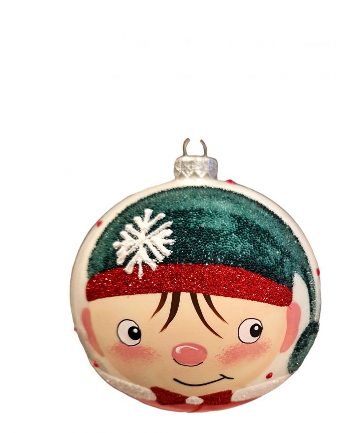 OZDOBA ŚWIĄTECZNA - DUŻA BOMBKA 120 mm ELF BOŻONARODZENIOWY model I