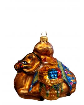 OZDOBA ŚWIĄTECZNA - ZAWIESZKA BOMBKA DUŻY LEŻĄCY WIELBŁĄD