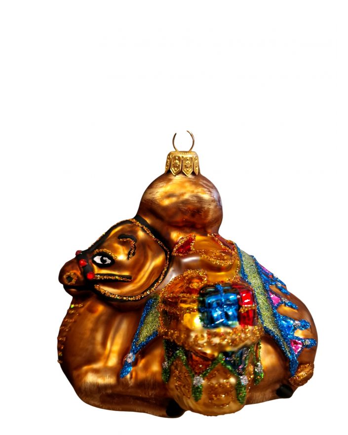 OZDOBA ŚWIĄTECZNA - ZAWIESZKA BOMBKA DUŻY LEŻĄCY WIELBŁĄD