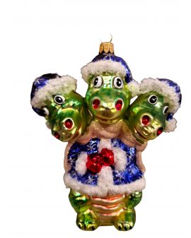 OZDOBA ŚWIĄTECZNA - ZAWIESZKA BOMBKA - TRÓJGŁOWY SMOK