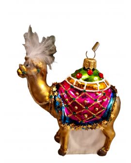 OZDOBA ŚWIĄTECZNA - ZAWIESZKA BOMBKA DUŻY STOJĄCY WIELBŁĄD