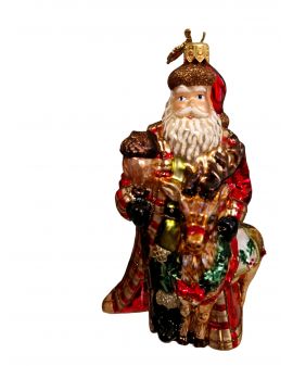 OZDOBA ŚWIĄTECZNA - ZAWIESZKA BOMBKA MIKOŁAJ Z RENIFEREM HURAS FAMILY