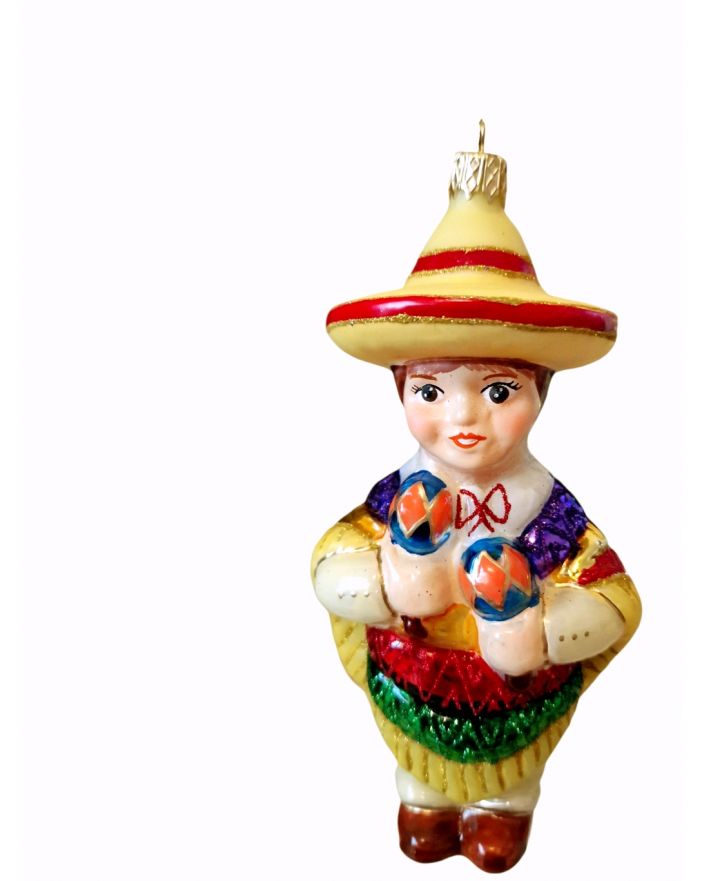 OZDOBA ŚWIĄTECZNA - ZAWIESZKA BOMBKA DZIECI ŚWIATA - MEKSYKANIN