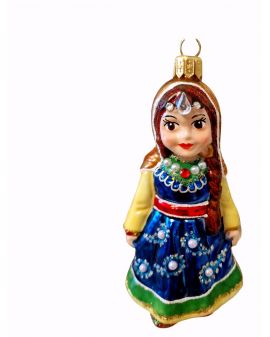 OZDOBA ŚWIĄTECZNA - ZAWIESZKA BOMBKA DZIECI ŚWIATA - HINDUSKA