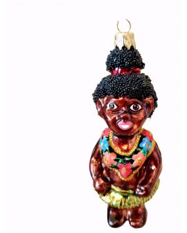 OZDOBA ŚWIĄTECZNA - ZAWIESZKA BOMBKA DZIECI ŚWIATA - MURZYNEK