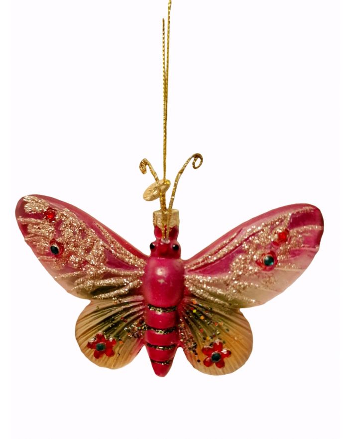 OZDOBA ŚWIĄTECZNA - ZAWIESZKA BOMBKA - MOTYL model II