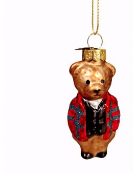 OZDOBA ŚWIĄTECZNA - ZAWIESZKA BOMBKA MIŚ W UBRANKU model II