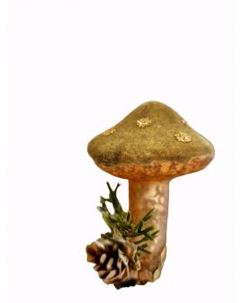 OZDOBA ŚWIĄTECZNA - ZAWIESZKA BOMBKA MUCHOMOR WELUR NA KLIPSIE model I