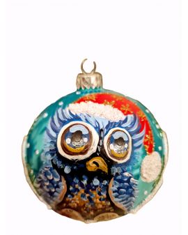 OZDOBA ŚWIĄTECZNA - ŚREDNIA BOMBKA 100 mm SOWA model Ib