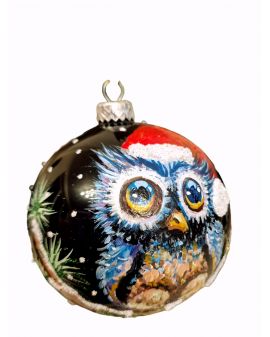 OZDOBA ŚWIĄTECZNA - ŚREDNIA BOMBKA 100 mm SOWA model Ic