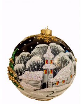 OZDOBA ŚWIĄTECZNA - DUŻA BOMBKA 150 mm PEJZAŻ model XIXb