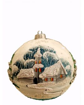 OZDOBA ŚWIĄTECZNA - DUŻA BOMBKA 150 mm PEJZAŻ model IIId
