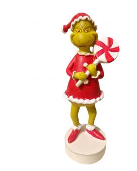 OZDOBA ŚWIĄTECZNA - GRINCH Z LIZAKIEM