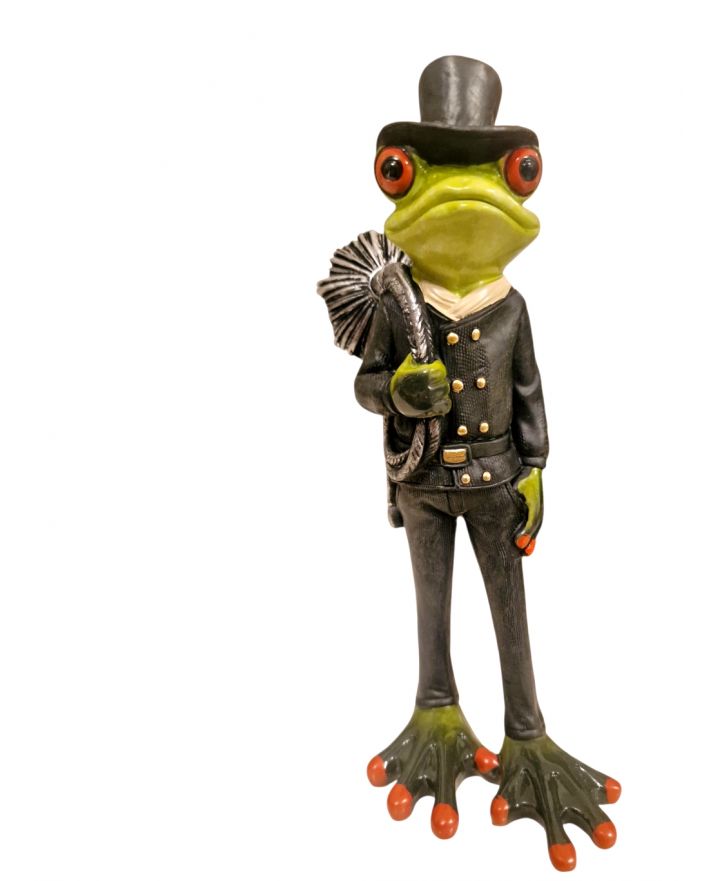 FIGURA CERAMICZNA - ŻABA ŻABKA - KOMINIARZ