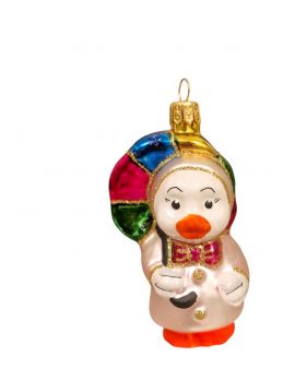 OZDOBA ŚWIĄTECZNA - ZAWIESZKA BOMBKA GĄSKA Z PARASOLKĄ