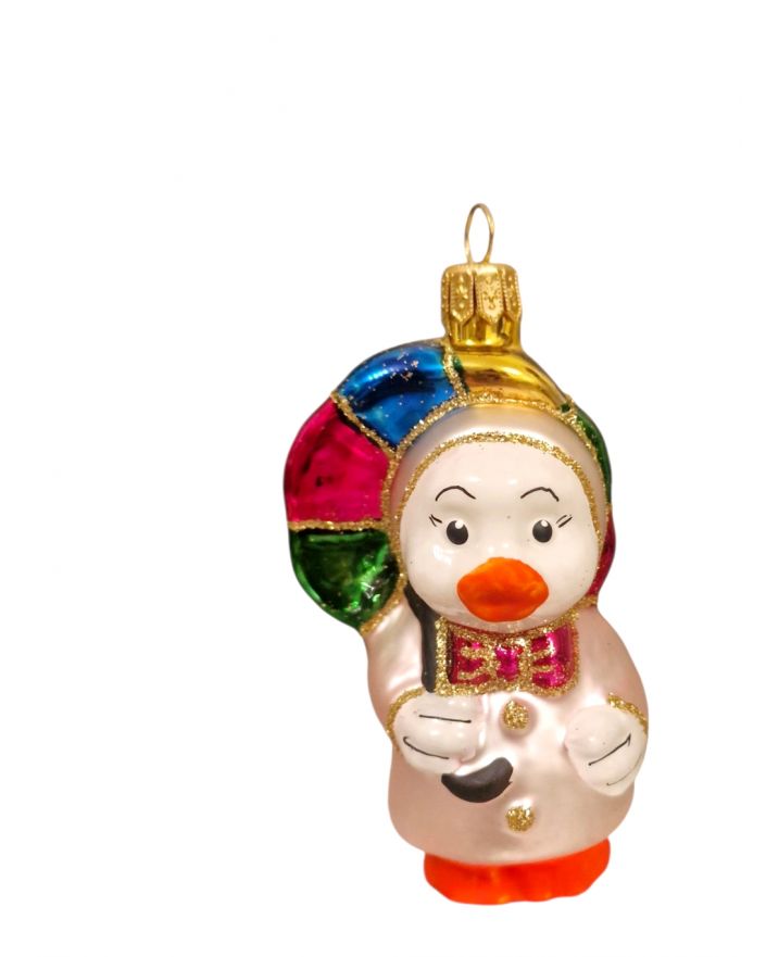 OZDOBA ŚWIĄTECZNA - ZAWIESZKA BOMBKA GĄSKA Z PARASOLKĄ